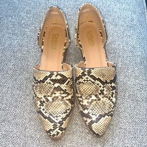 Snake Print Flats